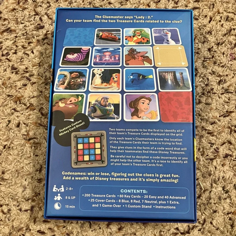Codenames Disney Family Edition Board Game USAopoly Open Box Unpunched‎ Complete